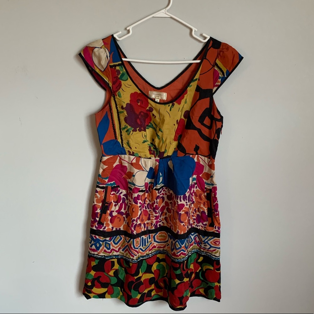 Anthropologie Moulinette Soeurs floral silk dress